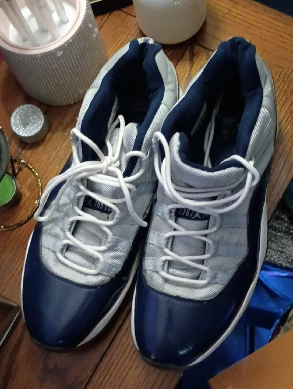 Jordan Men's High-Top Sneakers in Navy and White